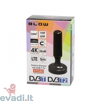 Aktyvi vidaus antena HD DVB-T BLOW ATD40 1 Aktyvi vidaus antena HD DVB-T BLOW ATD40 1
