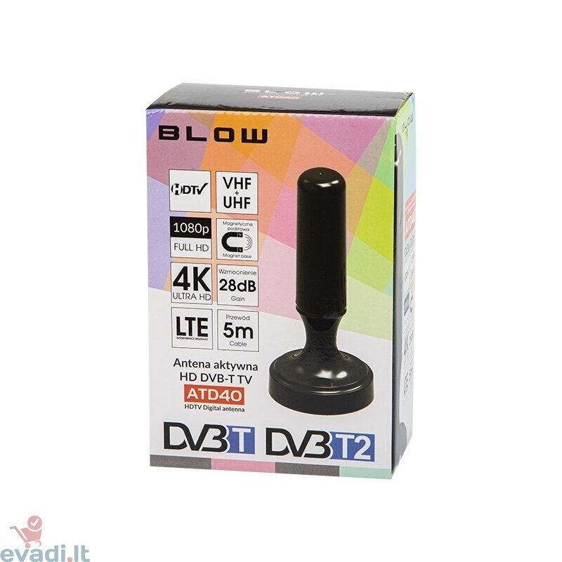 Aktyvi vidaus antena HD DVB-T BLOW ATD40 1 Aktyvi vidaus antena HD DVB-T BLOW ATD40 1