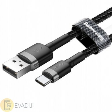 Baseus Cafule serija | USB Type-C USB-C Quick Charge 3.0 3A nailoninis laidas | 1.0 m 1