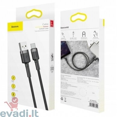Baseus Cafule serija | USB Type-C USB-C Quick Charge 3.0 3A nailoninis laidas | 1.0 m 5