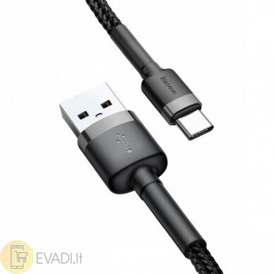 Baseus Cafule serija | USB Type-C USB-C Quick Charge 3.0 3A nailoninis laidas | 1.0 m