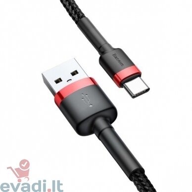 Baseus Cafule serija | USB USB-C Type-C Quick Charge 3.0 2A nailono laidas | 2.0 m 2