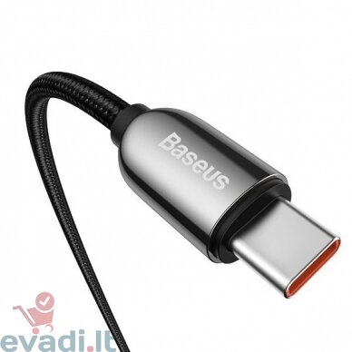 Baseus Display Fast Charging serija | C tipo USB-C 5A 100 W laidas su Power Delivery Quick Charge 4.0 | 1.0 m 2