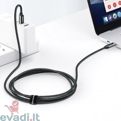 Baseus Display Fast Charging serija | C tipo USB-C 5A 100 W laidas su Power Delivery Quick Charge 4.0 | 1.0 m 5