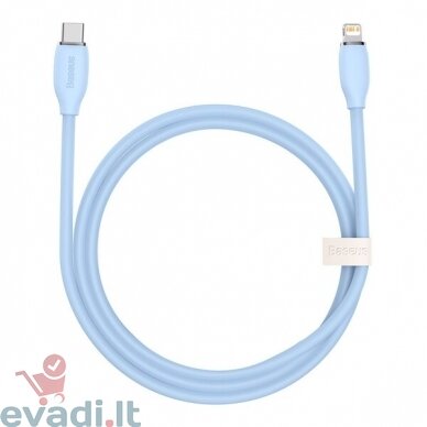 Baseus Jelly Liquid Silica Gel | USB-C - Lightning kabelis Apple iPhone Power Delivery 20W 1.2m ( Mėlynas ) 3