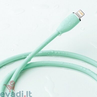 Baseus Jelly Liquid Silica Gel | USB-C - Lightning kabelis Apple iPhone Power Delivery 20W 1.2m ( Žalias ) 1