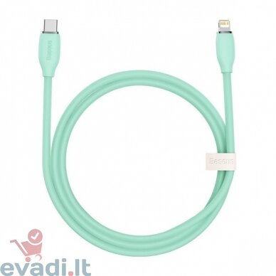 Baseus Jelly Liquid Silica Gel | USB-C - Lightning kabelis Apple iPhone Power Delivery 20W 1.2m ( Žalias ) 2