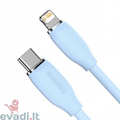 Baseus Jelly Liquid Silica Gel | USB-C - Lightning kabelis Apple iPhone Power Delivery 20W 1.2m ( Mėlynas )