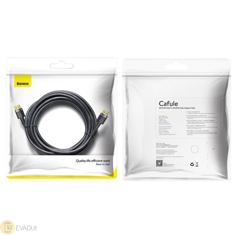 Baseus Cafule | Prijungti HDMI - HDMI 4K60Hz 18Gb/s FULL HD 3m 5