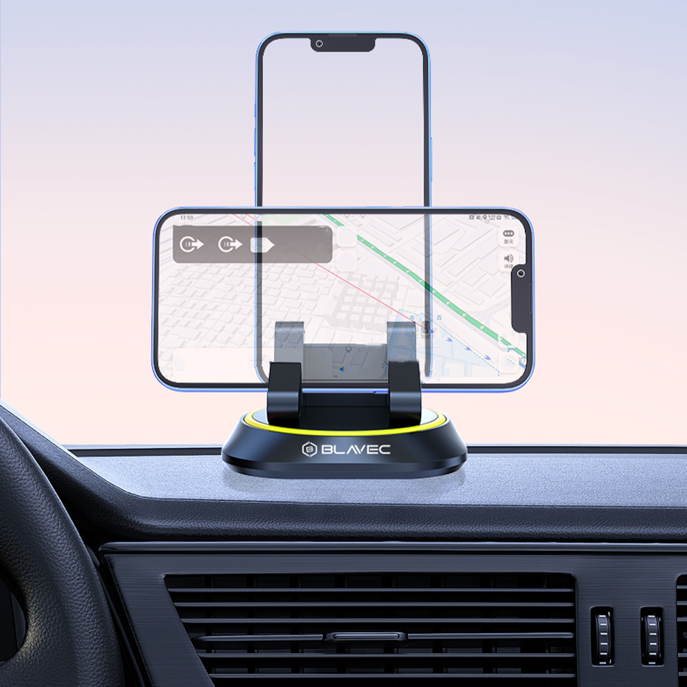 Blavec BH-10 automobilinis laikiklis ant prietaisų skydelio, 360° reguliacija, neslystanti guma, universalus, juodas 1