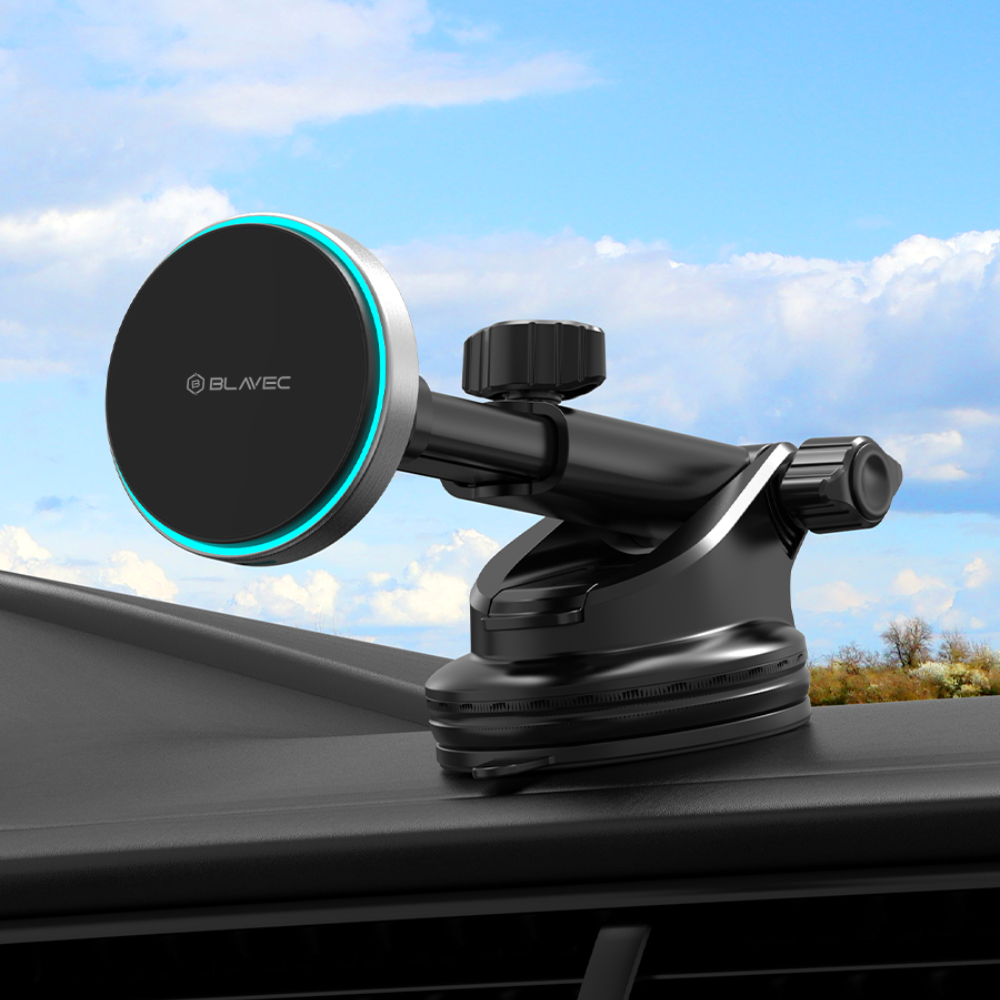 Blavec BH-20 magnetinis automobilinis telefono laikiklis su belaidžiu įkrovimu ant stiklo 5 Blavec BH-20 magnetinis automobilinis telefono laikiklis su belaidžiu įkrovimu ant stiklo 5