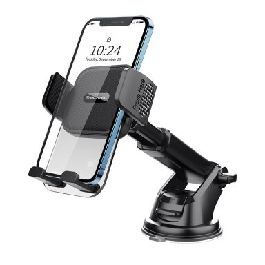 Blavec BH-07 automobilinis laikiklis prie stiklo, automatinis užspaudimas, 360° reguliacija, universalus, juodas Blavec BH-07 automobilinis laikiklis prie stiklo, automatinis užspaudimas, 360° reguliacija, universalus, juodas