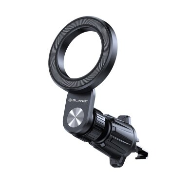Blavec BH-03 magnetinis automobilinis laikiklis į groteles, MagSafe, stiprūs magnetai, 360° reguliacija, universalus, juodas