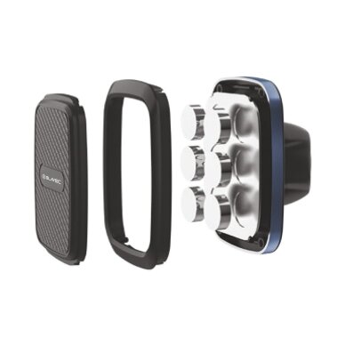 Blavec BH-06 magnetinis automobilinis laikiklis, tvirtinimas prie stiklo ir grotelių, 6 magnetai, reguliuojamas ilgis, universalus, juodas 1