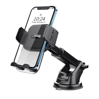 Blavec BH-07 automobilinis laikiklis prie stiklo, automatinis užspaudimas, 360° reguliacija, universalus, juodas