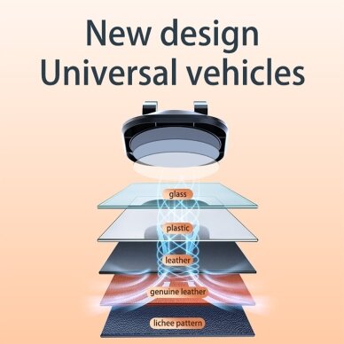 Blavec BH-10 automobilinis laikiklis ant prietaisų skydelio, 360° reguliacija, neslystanti guma, universalus, juodas 3