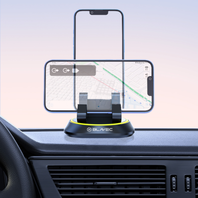 Blavec BH-10 automobilinis laikiklis ant prietaisų skydelio, 360° reguliacija, neslystanti guma, universalus, juodas 1 Blavec BH-10 automobilinis laikiklis ant prietaisų skydelio, 360° reguliacija, neslystanti guma, universalus, juodas 1
