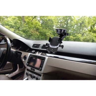 Blavec BH-12 automobilinis telefono laikiklis ant stiklo – 360° reguliuojamas, juodas 4