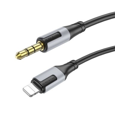 Borofone BL19 Creator – audio kabelis Jack 3.5 mm į Lightning, 1 m (juodas) Borofone BL19 Creator – audio kabelis Jack 3.5 mm į Lightning, 1 m (juodas)