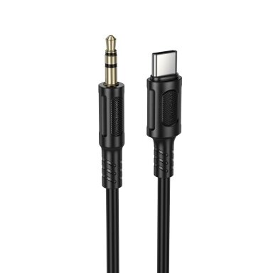 Borofone BL25B Nice – USB-C į Jack 3.5 mm AUX audio kabelis, 1 m (juodas) Borofone BL25B Nice – USB-C į Jack 3.5 mm AUX audio kabelis, 1 m (juodas)