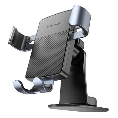 Borofone BH119 Refined grawitacinis telefonų laikiklis, klijuojamas, automatinis, juodas, universalus 2