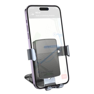 Borofone BH119 Refined grawitacinis telefonų laikiklis, klijuojamas, automatinis, juodas, universalus 5