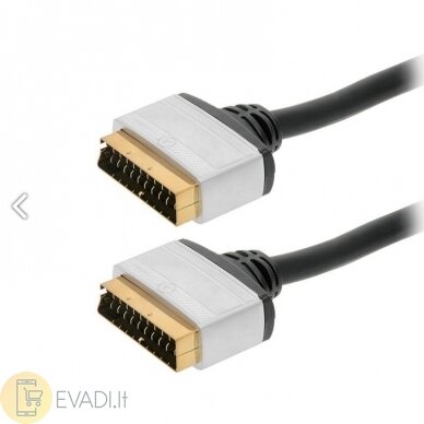 Laidas SCART-SCART 21PIN SILVER 1.5m Laidas SCART-SCART 21PIN SILVER 1.5m