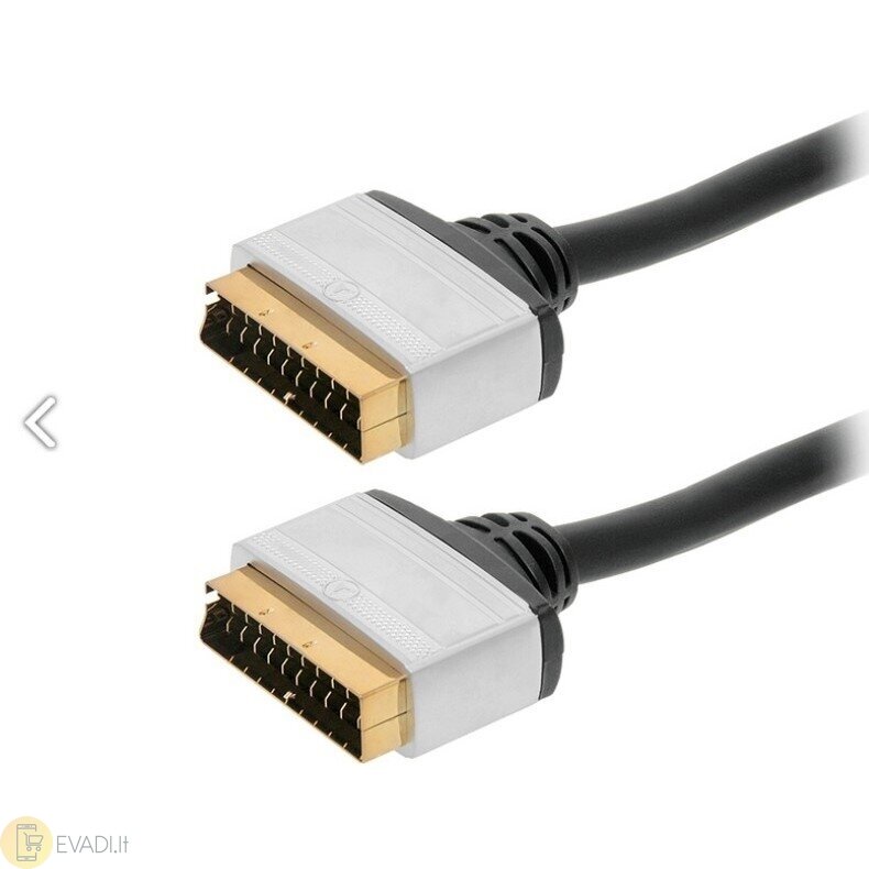 Laidas SCART-SCART 21PIN SILVER 1.5m