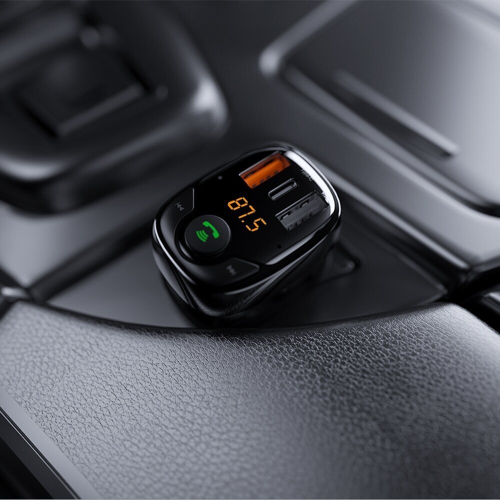 ROCK B301 FM Bluetooth MP3 automobilinis siųstuvas su 36W greitu įkrovimu 1