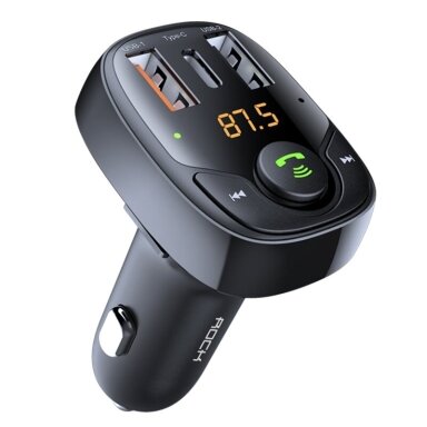 ROCK B301 FM Bluetooth MP3 automobilinis siųstuvas su 36W greitu įkrovimu