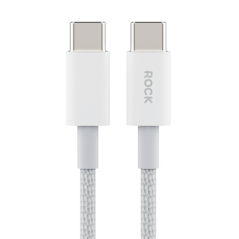 ROCK Z20 USB-C į USB-C kabelis 60W PD 1 m (baltas) ROCK Z20 USB-C į USB-C kabelis 60W PD 1 m (baltas)