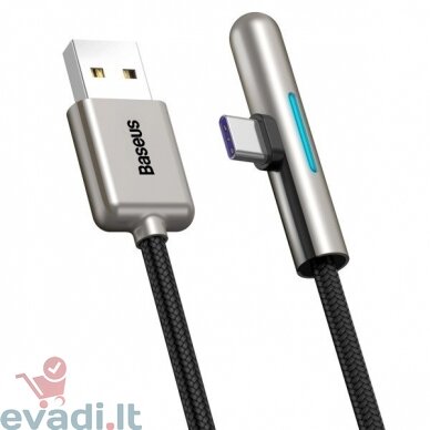 Baseus Iridescent Lamp serija | Kampinis USB laidas – C tipo Huawei Super Charge 40W EOL 3