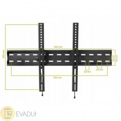 TV Laikiklis LXLCD89, VESA 600x400 mm, nuo 32" iki 75" 2