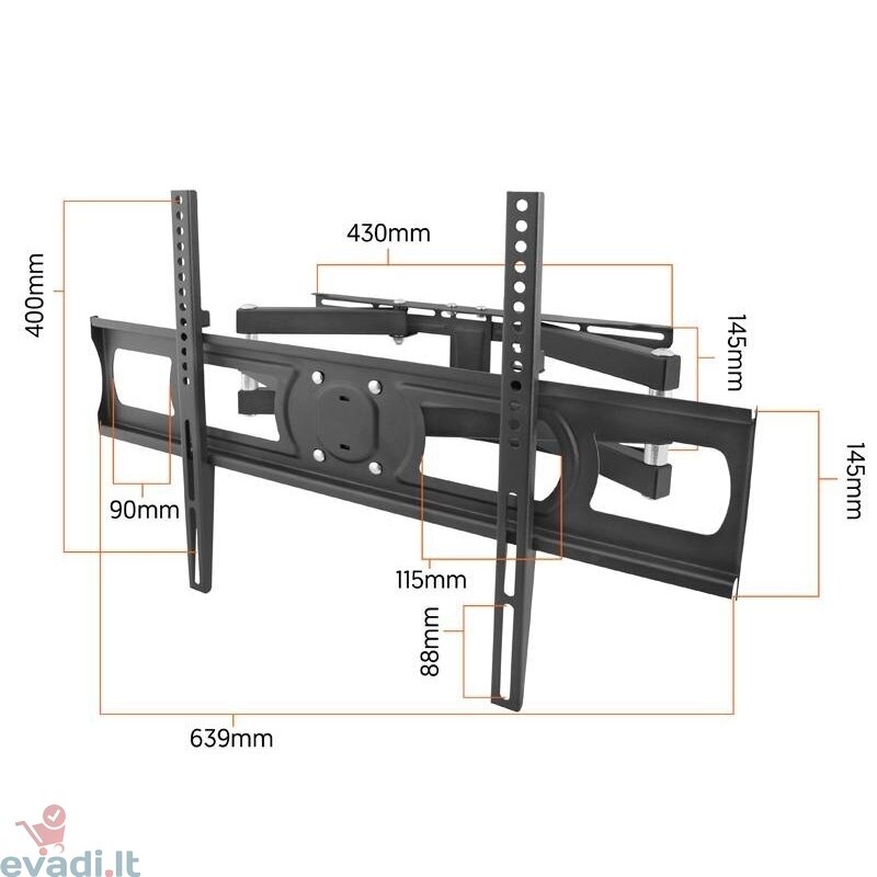 TV Laikiklis LXLCD78, VESA 600x400 mm, nuo 32" iki 65" 2 TV Laikiklis LXLCD78, VESA 600x400 mm, nuo 32" iki 65" 2