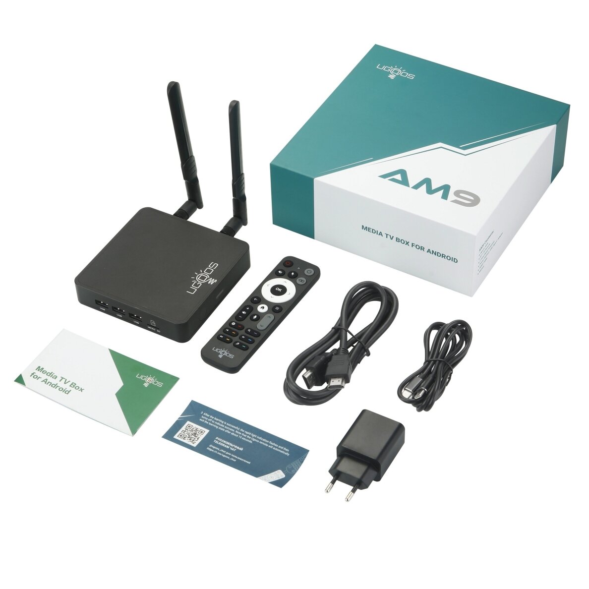 UGOOS AM9 Pro – Android 14 TV priedėlis su Amlogic S905x5-J ir 4K@120fps 7