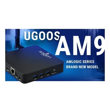 Ugoos AM9 Android TV priedėlis – 64bit Amlogic S905X5, 4GB/32GB, WiFi 6, Dolby Vision, Widevine L1 Ugoos AM9 Android TV priedėlis – 64bit Amlogic S905X5, 4GB/32GB, WiFi 6, Dolby Vision, Widevine L1