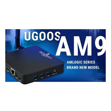 Ugoos AM9 Android TV priedėlis – 64bit Amlogic S905X5, 4GB/32GB, WiFi 6, Dolby Vision, Widevine L1 Ugoos AM9 Android TV priedėlis – 64bit Amlogic S905X5, 4GB/32GB, WiFi 6, Dolby Vision, Widevine L1