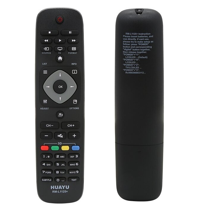 HUAYU RM-L1125+ universalus nuotolinio valdymo pultas Philips televizoriams 2